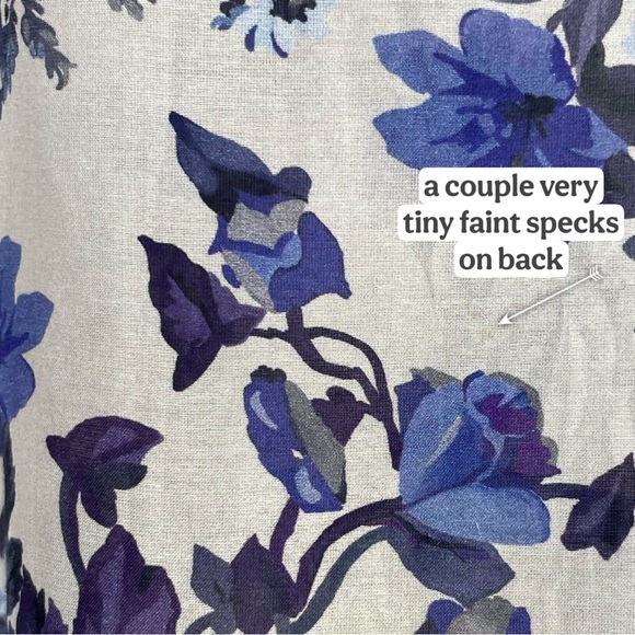 SEZANE Blue & White Floral Printed Lightweight Silk Button Down Pierro Shirt - Picture 12 of 15